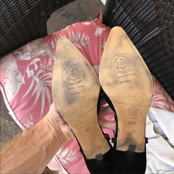 Manolo Blahnik Suede Lace Up Heels 39.5 - Picture 11 of 12